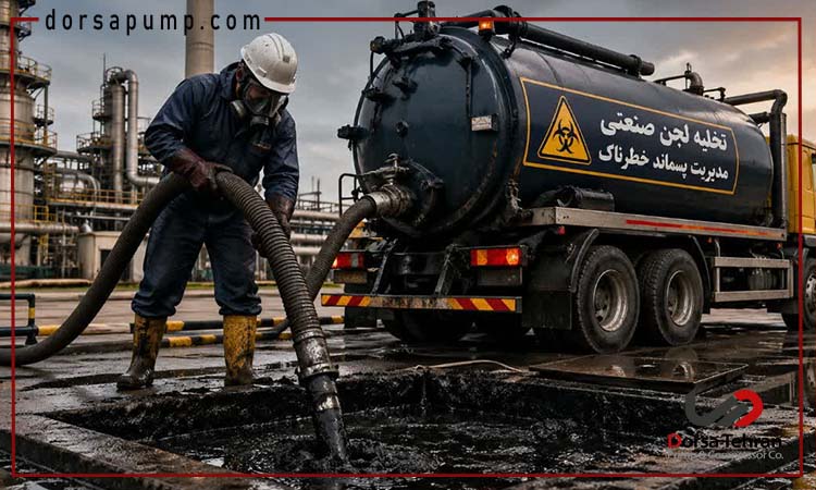 تخلیه لجن صنعتی و مدیریت پسماند خطرناک